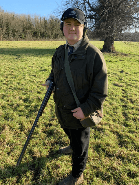 Thomas with his shooting gear